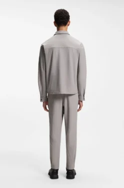 Relaxed-fit overshirt in waffle fabric