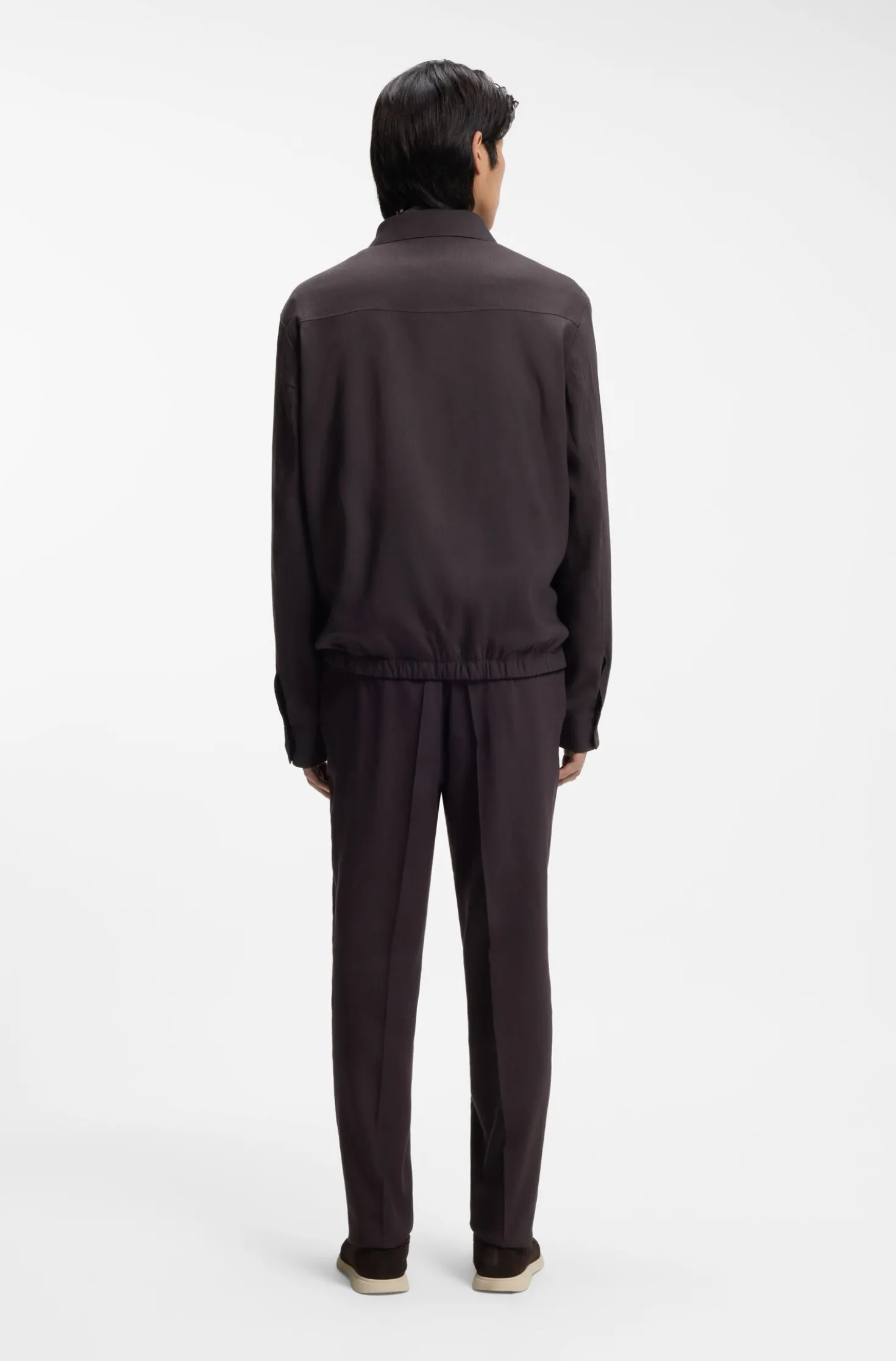 Relaxed-fit overshirt in washable Tech Linen