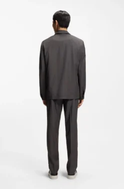 Relaxed-fit overshirt in water-repellent wool