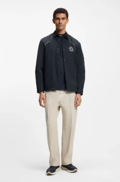 Relaxed-fit overshirt with water-repellent finish