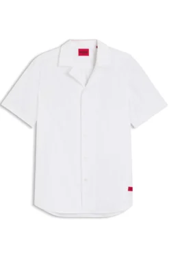Relaxed-fit shirt in cotton poplin