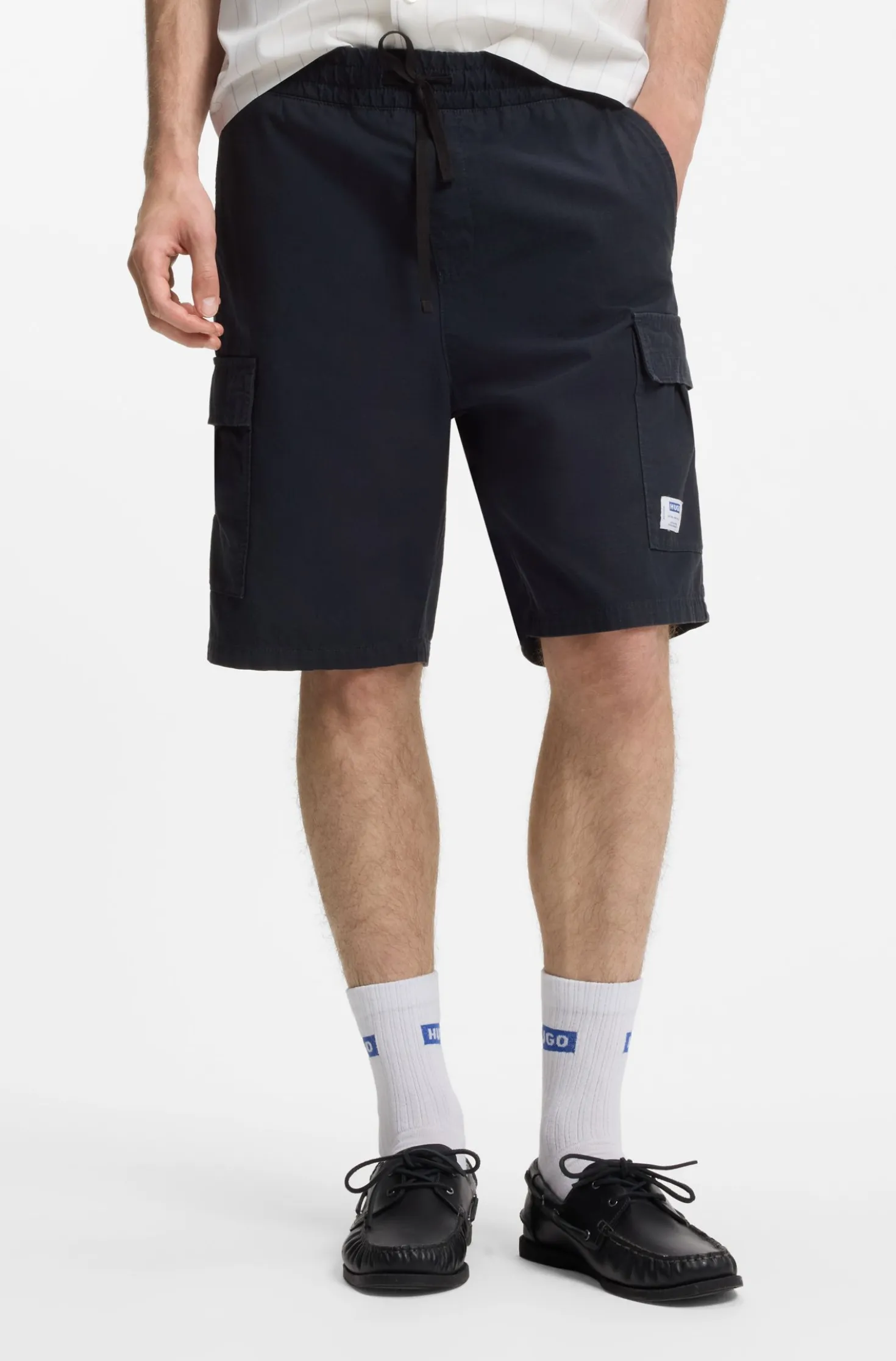 Relaxed-fit shorts in cotton ripstop
