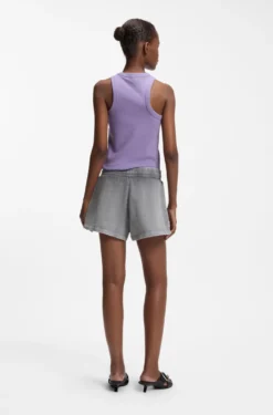 Relaxed-fit shorts in cotton terry with embossed logo