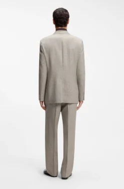 Relaxed-fit suit jacket in micro-patterned fabric