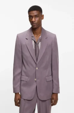 Relaxed-fit suit jacket in twill