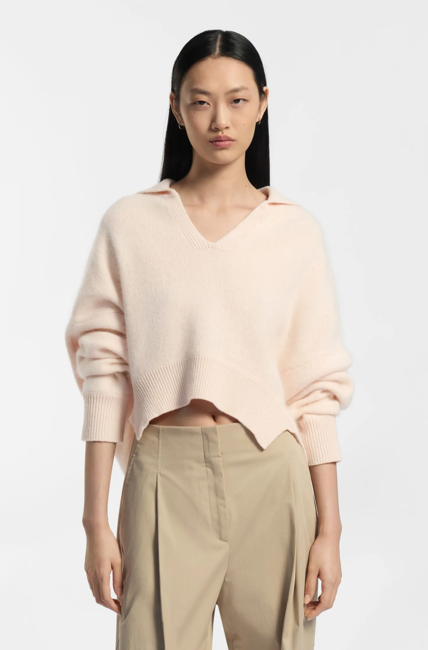 Relaxed-fit sweater in virgin wool and cashmere