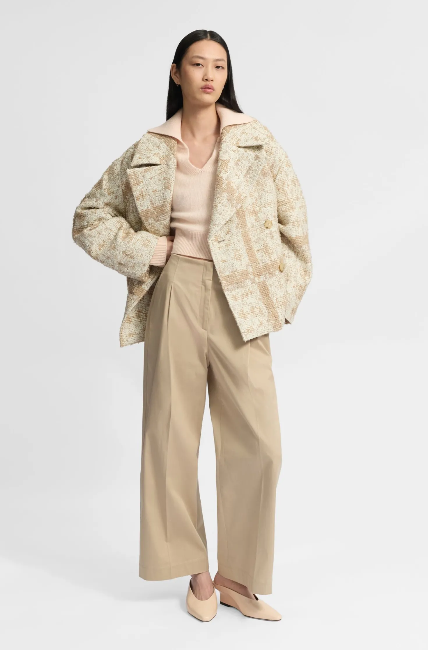 Relaxed-fit sweater in virgin wool and cashmere