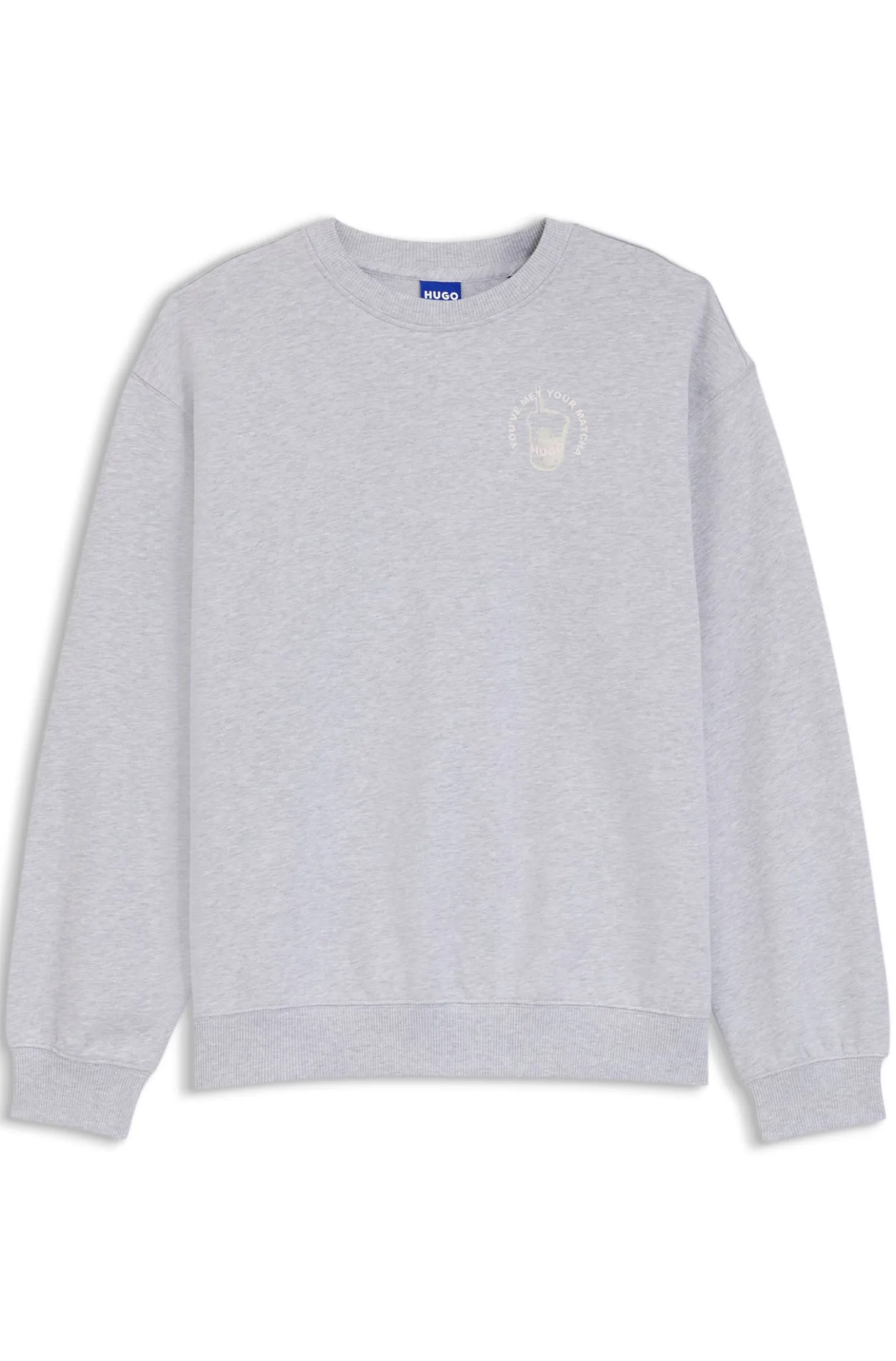 Relaxed-fit sweatshirt in cotton terry with graphic prints