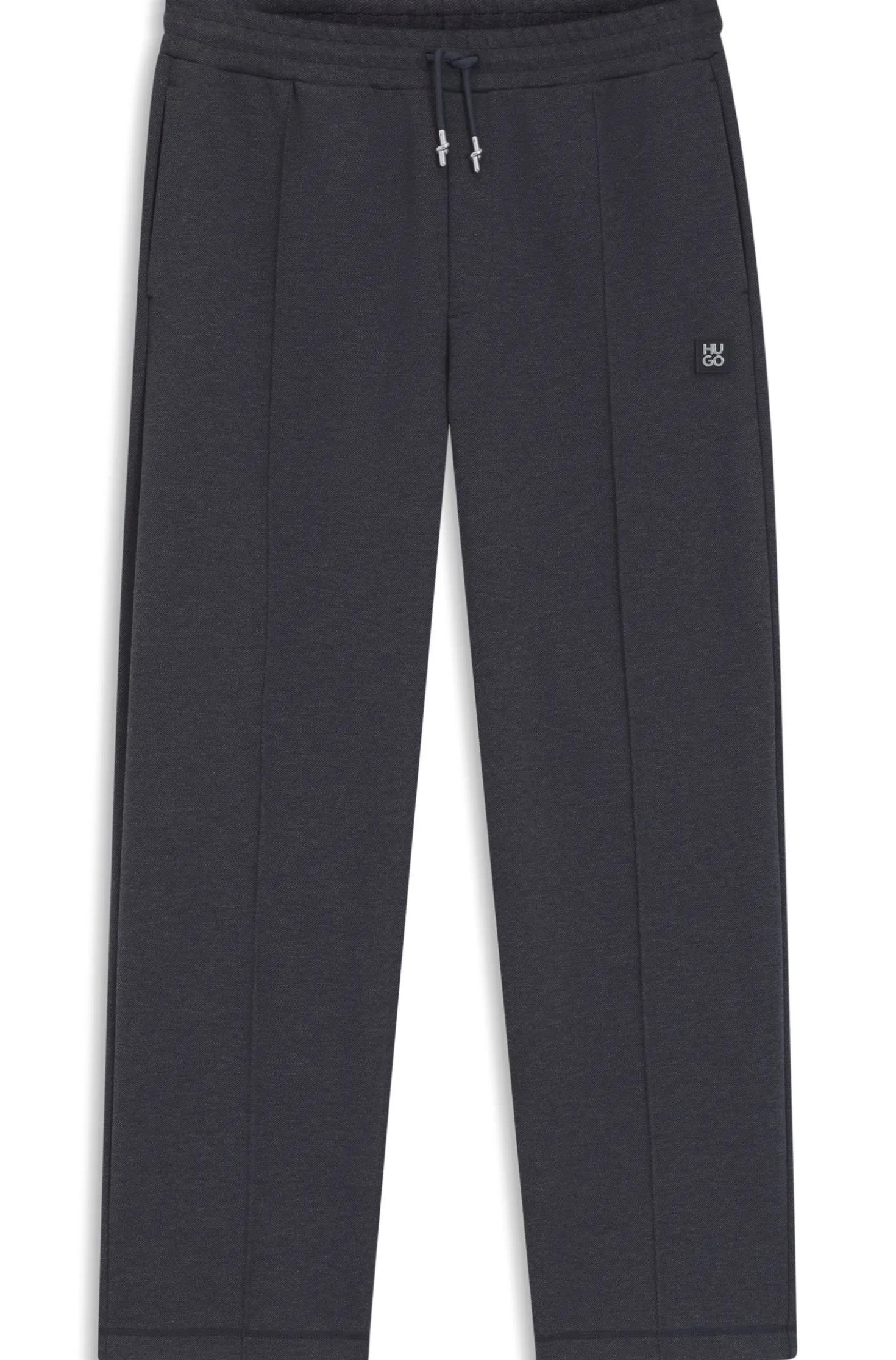 Relaxed-fit tracksuit bottoms with pintuck pleats