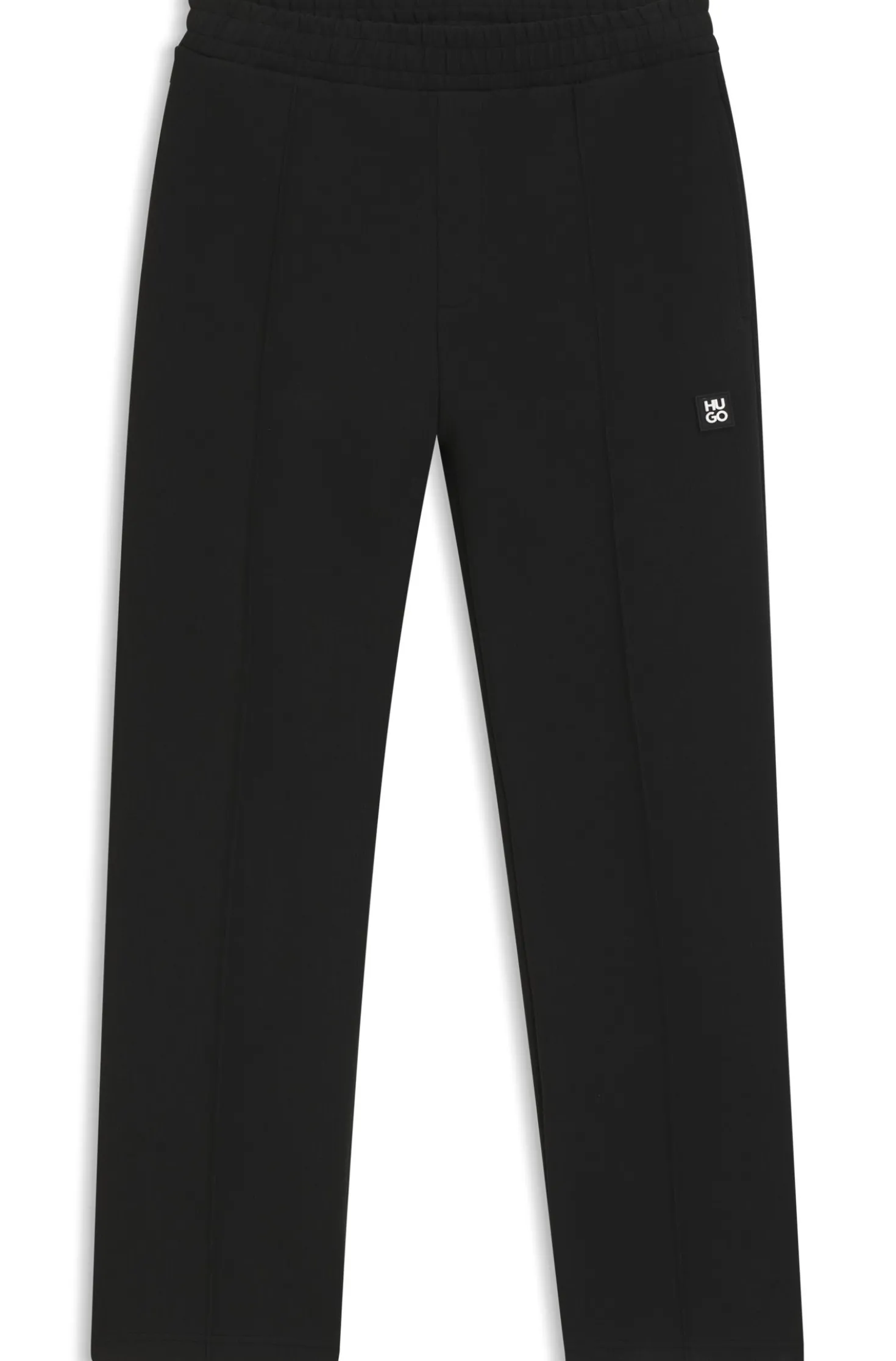Relaxed-fit tracksuit bottoms in a structured cotton blend