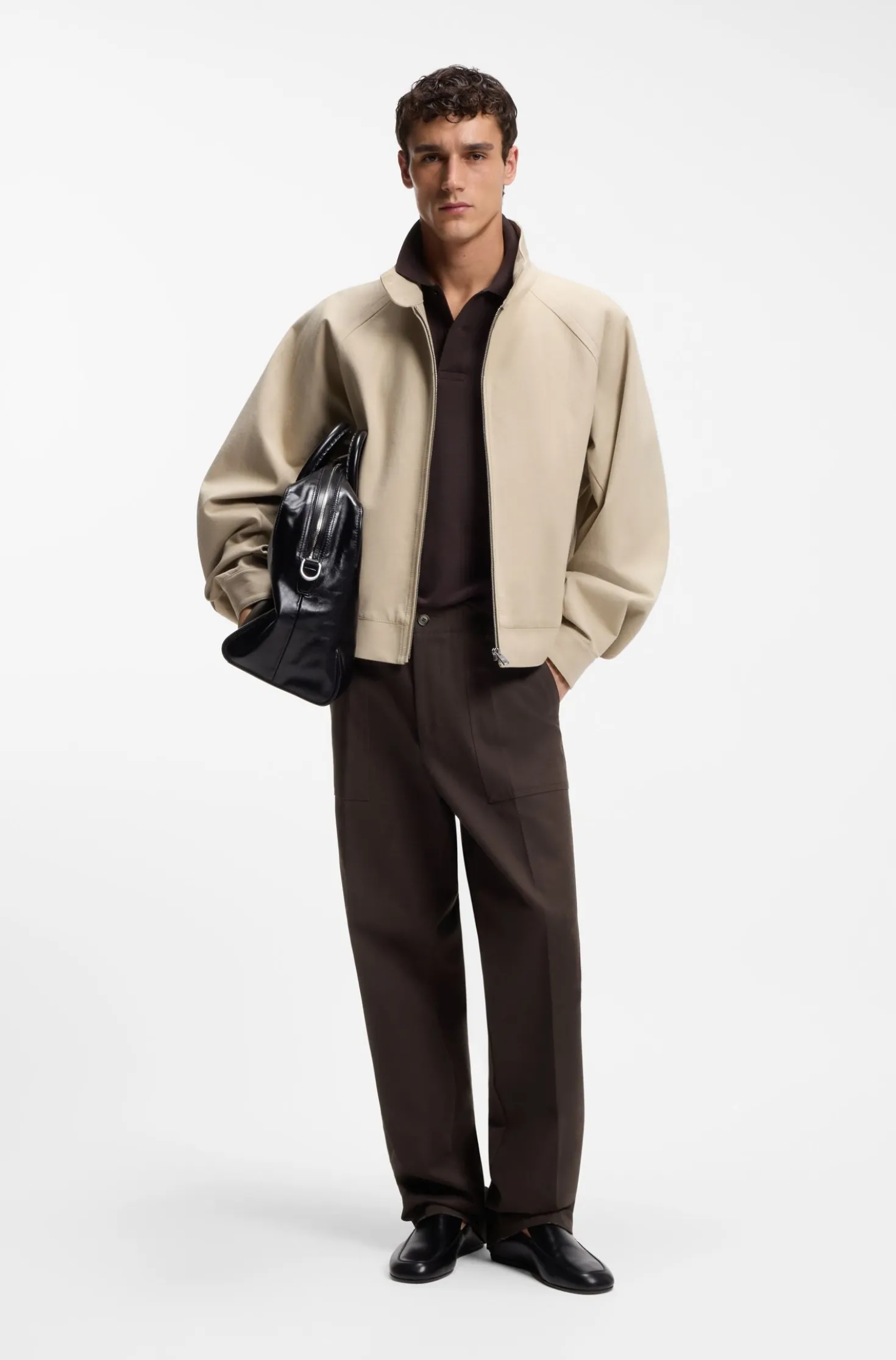 Relaxed-fit trousers in cotton twill
