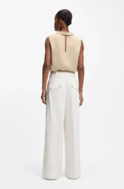 Relaxed-fit trousers in cotton canvas