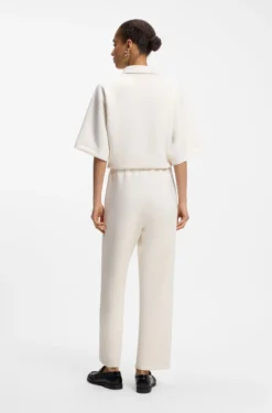 Relaxed-fit trousers in double-layer scuba jersey