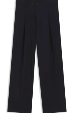 Relaxed-fit trousers in patterned virgin wool