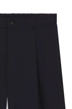 Relaxed-fit trousers in patterned virgin wool