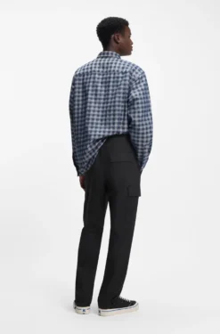 Relaxed-fit trousers in ripstop fabric