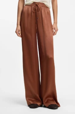 Relaxed-fit trousers in satin