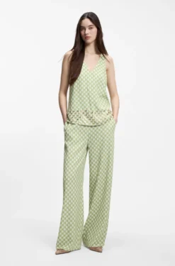 Relaxed-fit trousers with all-over print