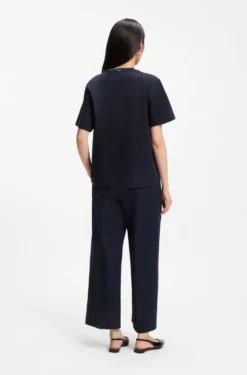 Relaxed-fit T-shirt in mercerised cotton