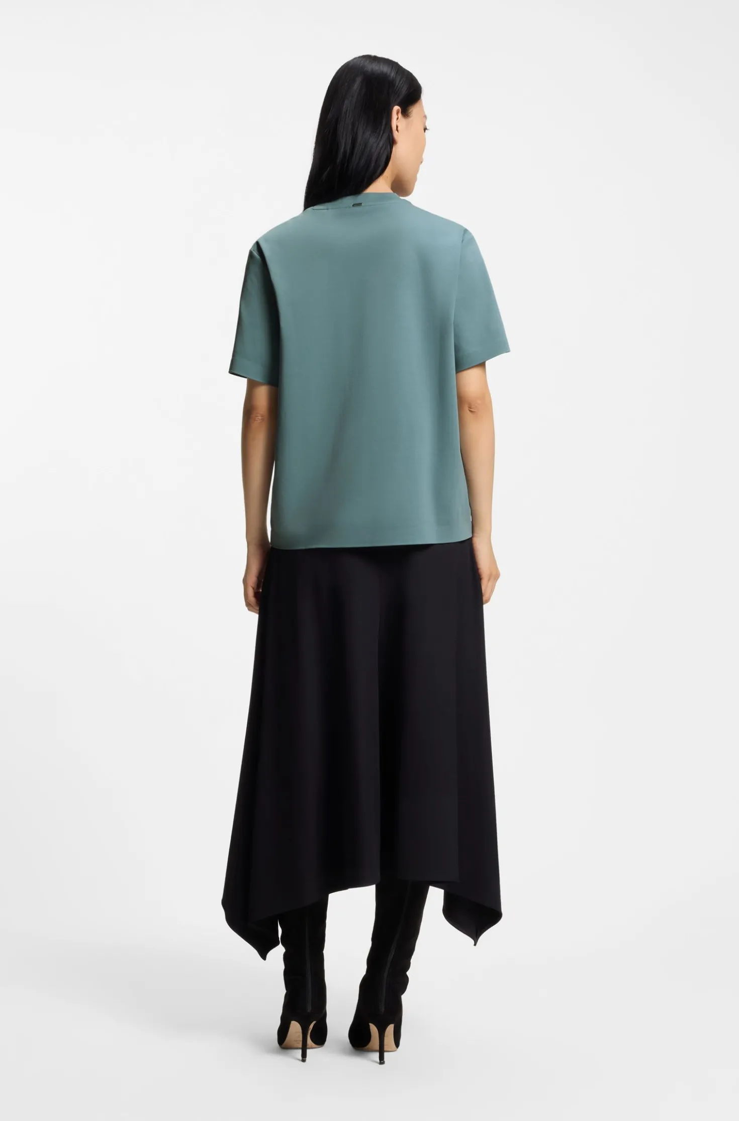 Relaxed-fit T-shirt in mercerised cotton