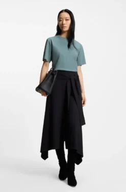 Relaxed-fit T-shirt in mercerised cotton