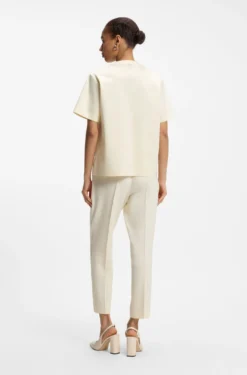 Relaxed-fit T-shirt in mercerised cotton