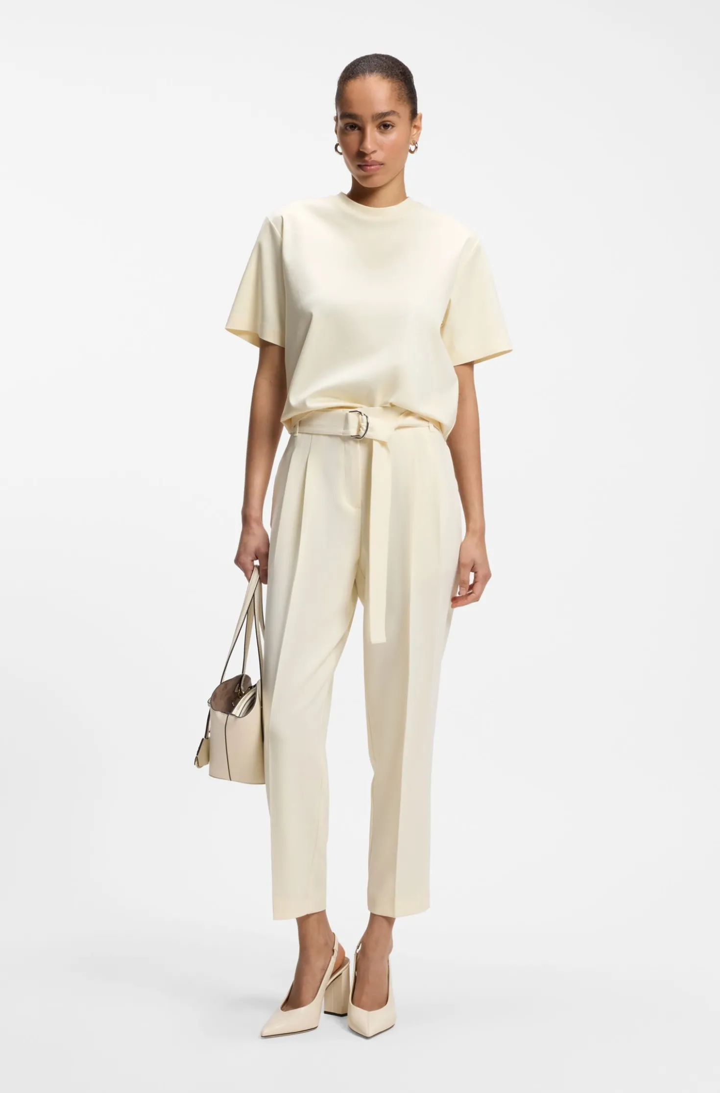 Relaxed-fit T-shirt in mercerised cotton