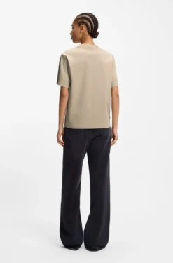 Relaxed-fit T-shirt in mercerised cotton