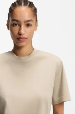 Relaxed-fit T-shirt in mercerised cotton