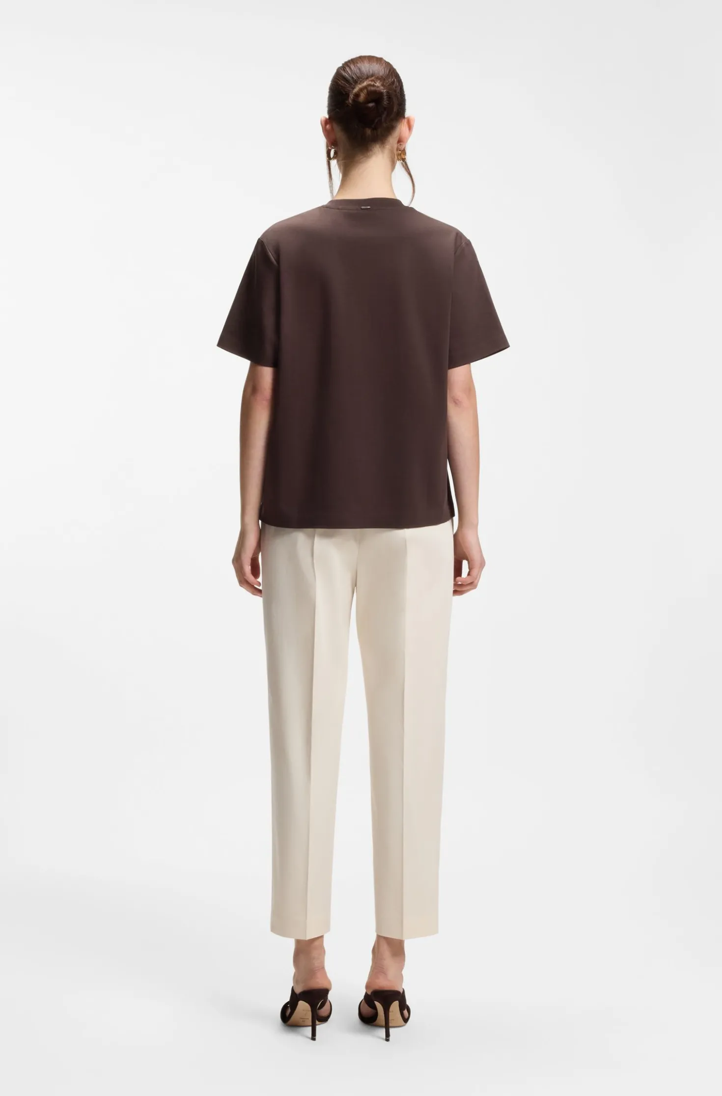 Relaxed-fit T-shirt in mercerised cotton