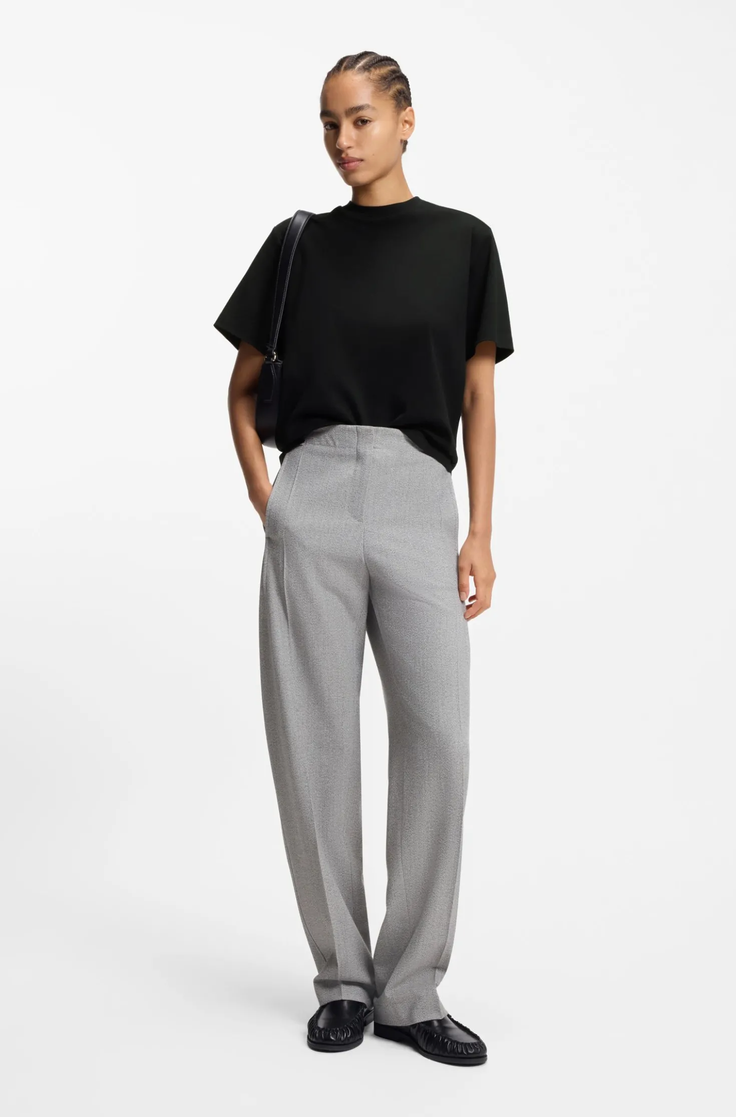 Relaxed-fit T-shirt in mercerised cotton