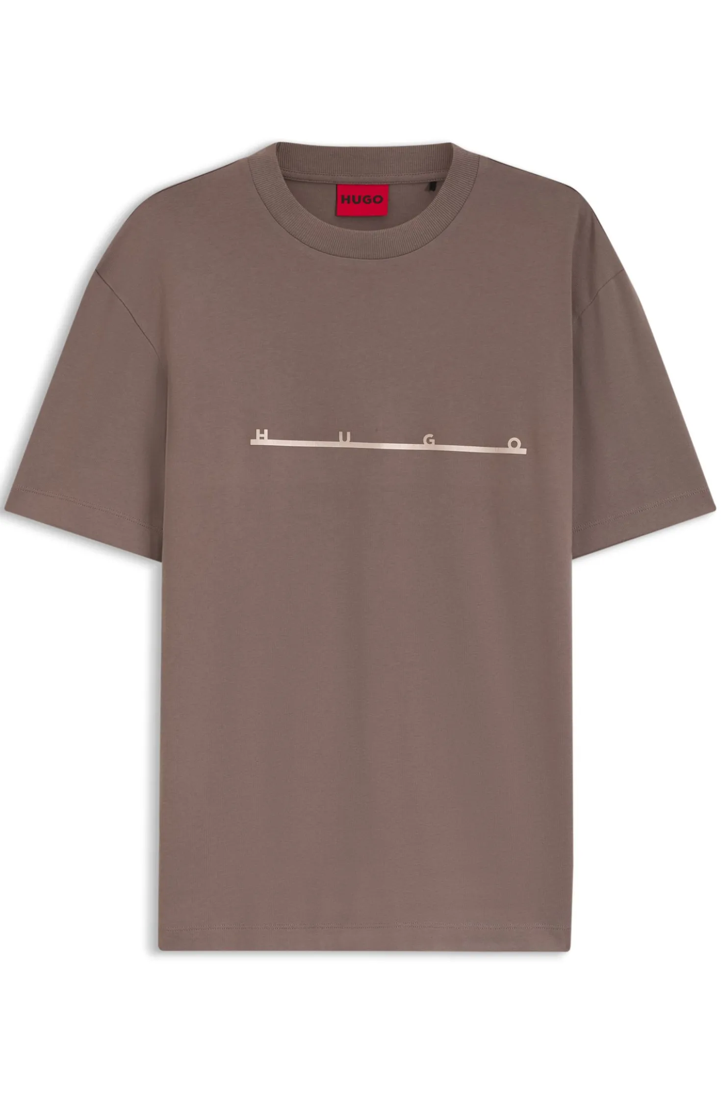 Relaxed-fit T-shirt with zigzag stitching detail