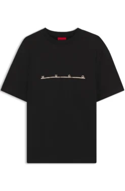 Relaxed-fit T-shirt with zigzag stitching detail