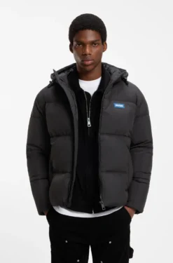 Relaxed-fit water-repellent jacket with logo badge