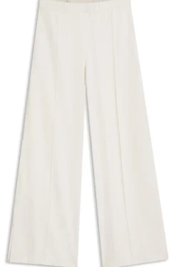 Relaxed-fit wide-leg trousers in lightweight twill