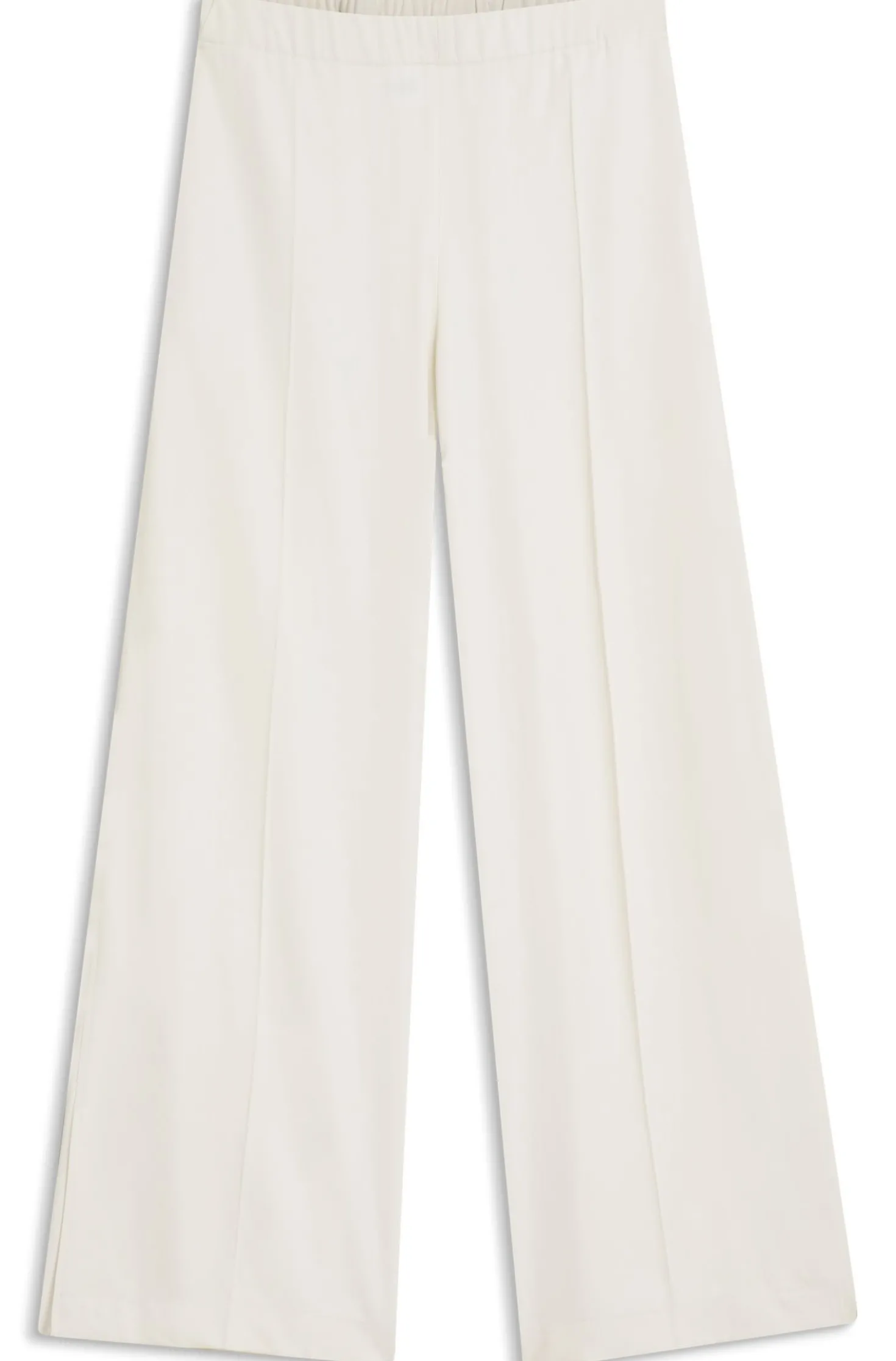Relaxed-fit wide-leg trousers in lightweight twill