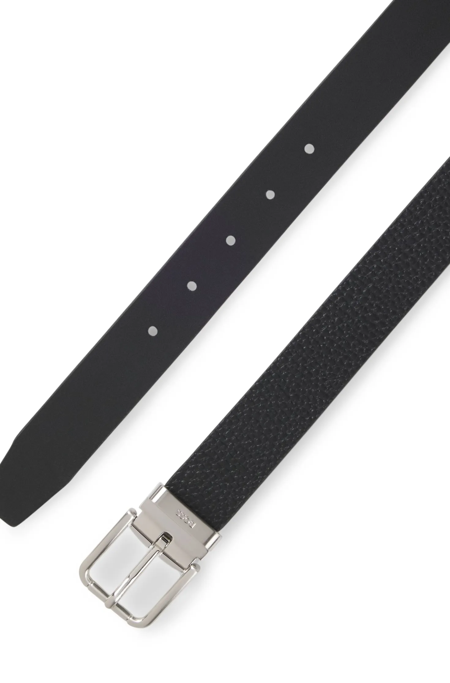 Reversible Italian-leather business belt