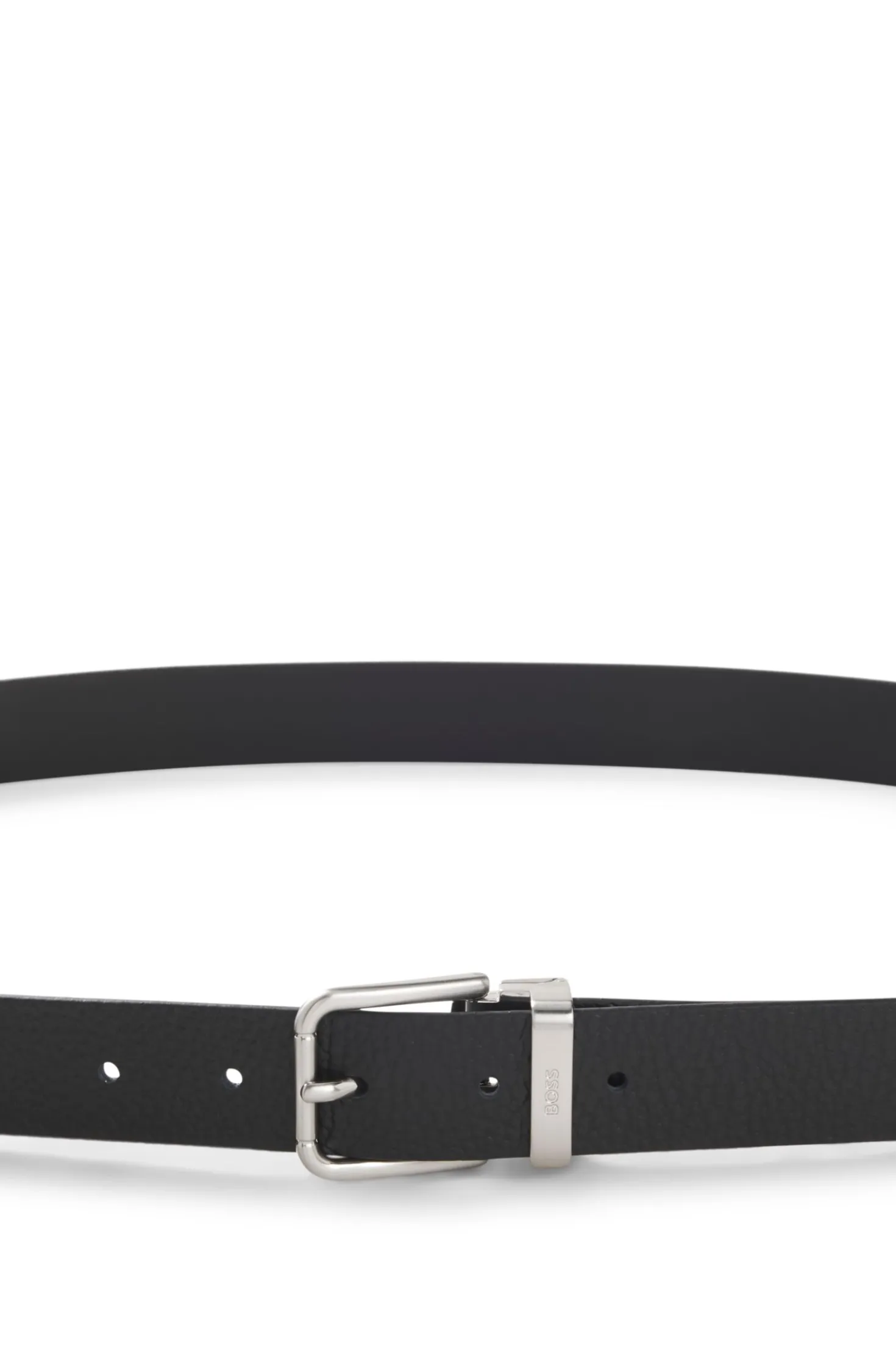 Reversible Italian-leather business belt