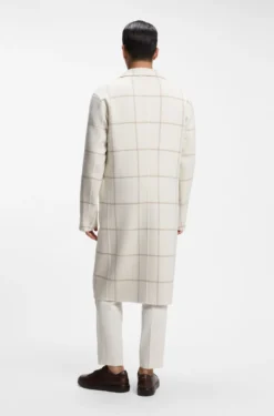 Reversible relaxed-fit coat in virgin wool and cashmere