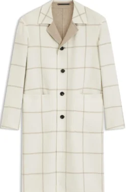 Reversible relaxed-fit coat in virgin wool and cashmere