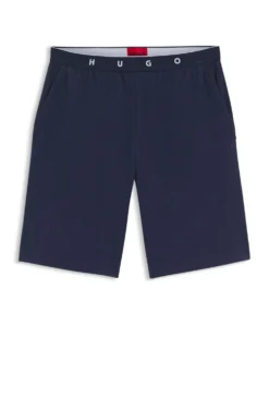 Ribbed cotton-blend pyjama bottoms with logo waistband