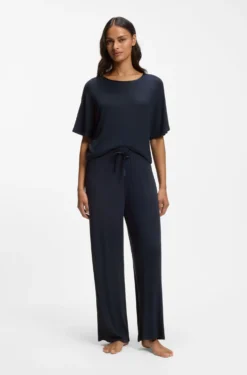 Ribbed-jersey pyjama bottoms with Double B monogram