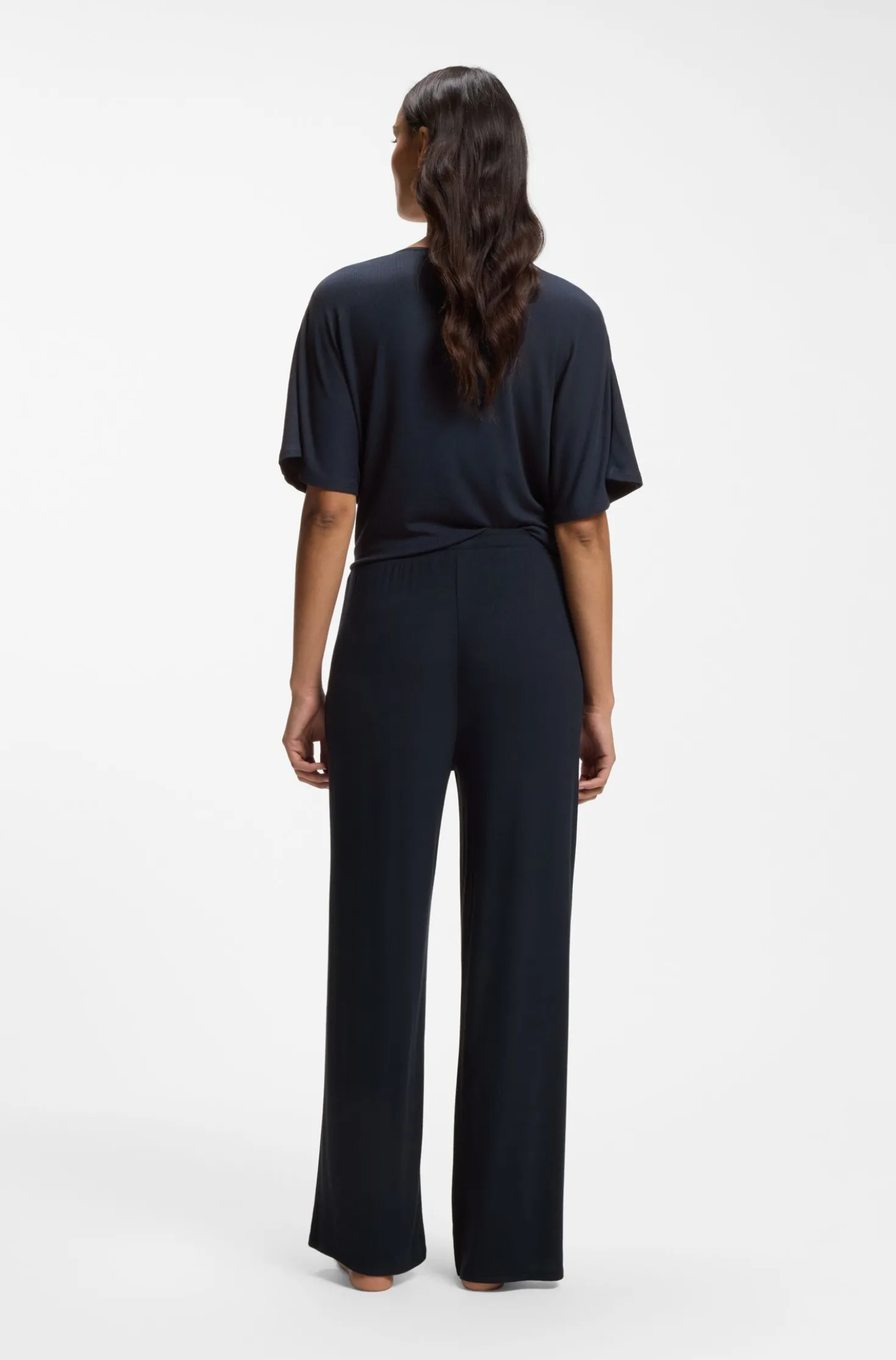 Ribbed-jersey pyjama bottoms with Double B monogram