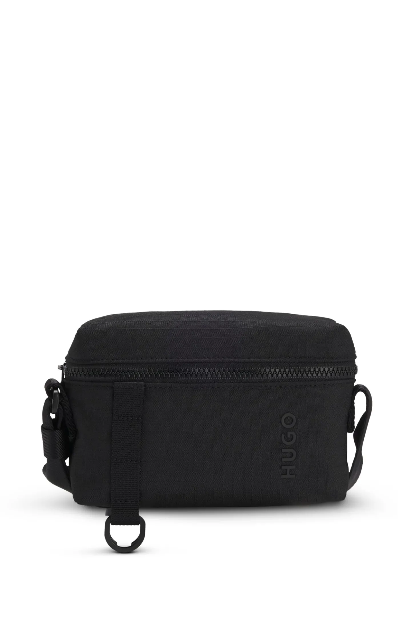 Ripstop crossbody bag with logo lettering
