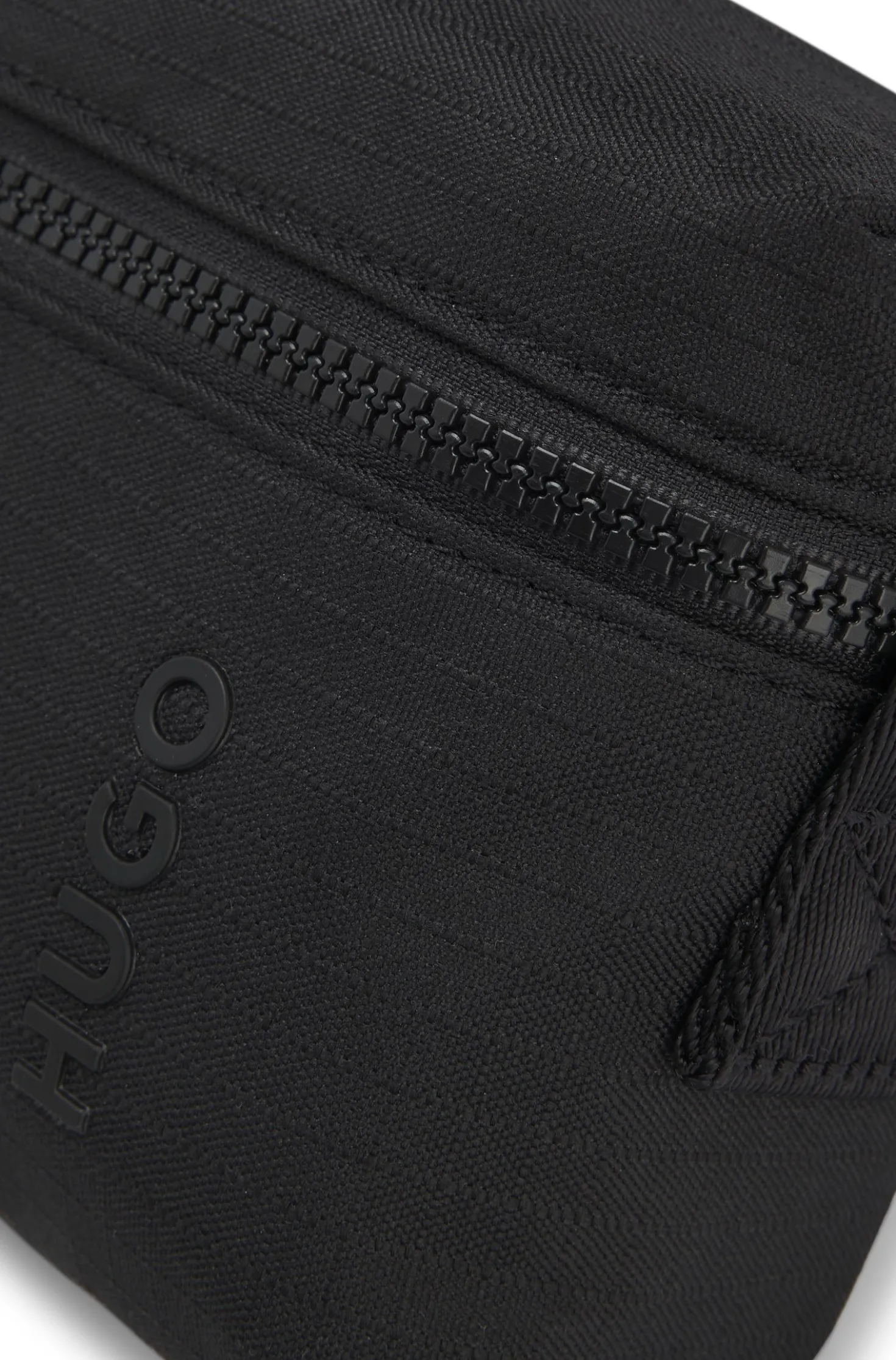 Ripstop crossbody bag with logo lettering