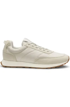 Running-inspired trainers with monogram-jacquard uppers