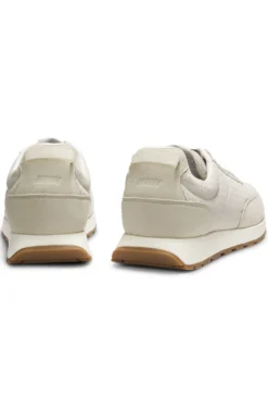 Running-inspired trainers with monogram-jacquard uppers