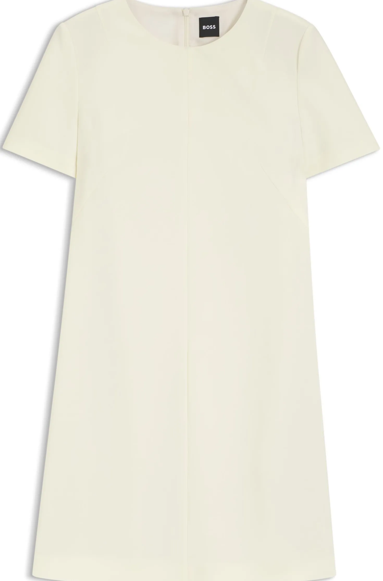 Short-sleeved dress in Japanese crepe