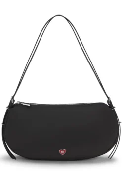Shoulder bag with stacked logo