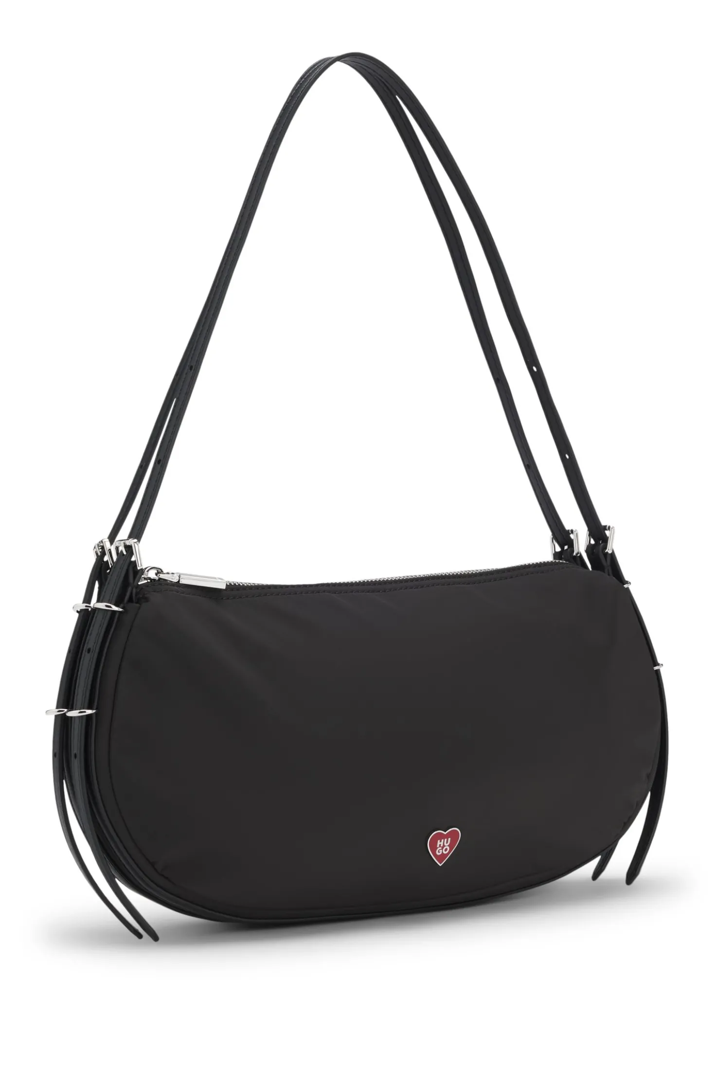 Shoulder bag with stacked logo